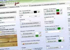 Grundeinstellungen im Homepage Programm