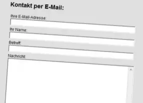 Kontaktformular der Homepage Software