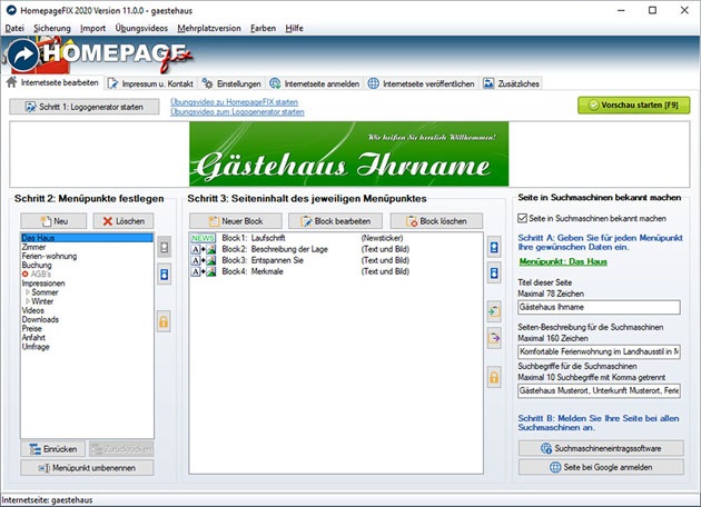 Homepage Software Homepage Software