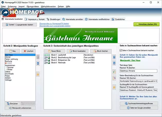 Homepage Software