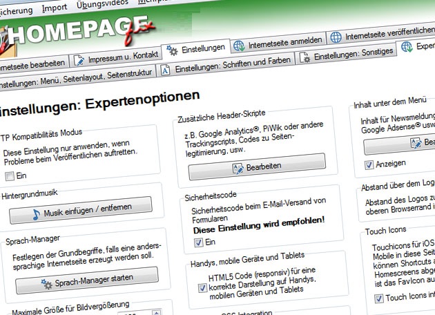 Homepage Baukasten Homepage Baukasten