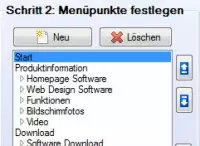 Strukturieren der Homepage